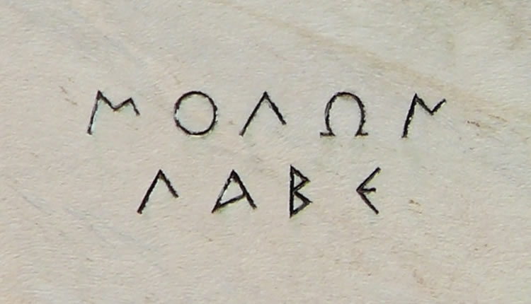 Curiosidade : Molon Labe (em grego, ΜΟΛΩΝ ΛΑΒΕ) significa “Venham pega